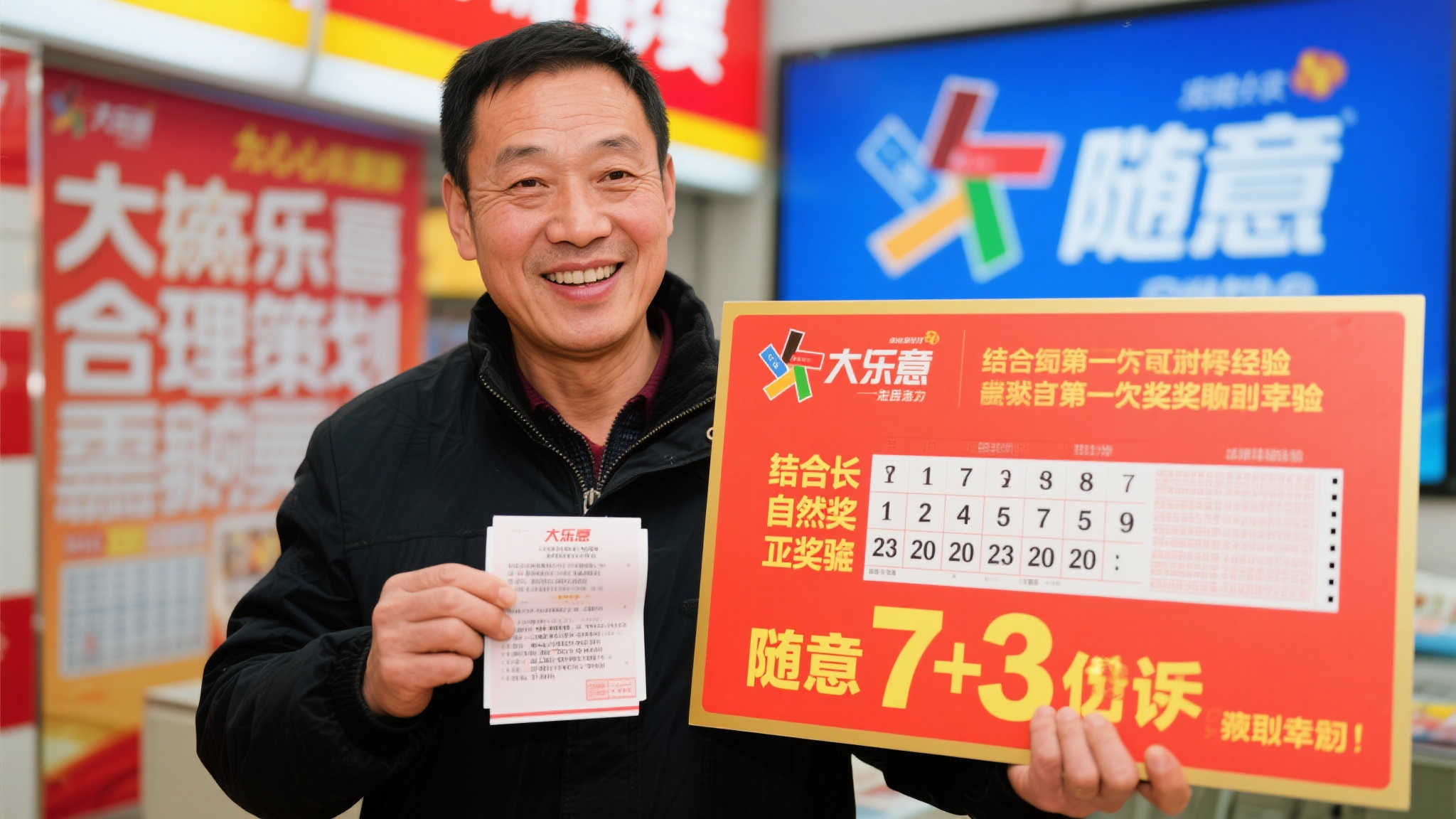 老彩民随心购彩,7+3复式喜中大乐透905万! 老彩民随心购彩,7+3复式喜中大乐透905万!