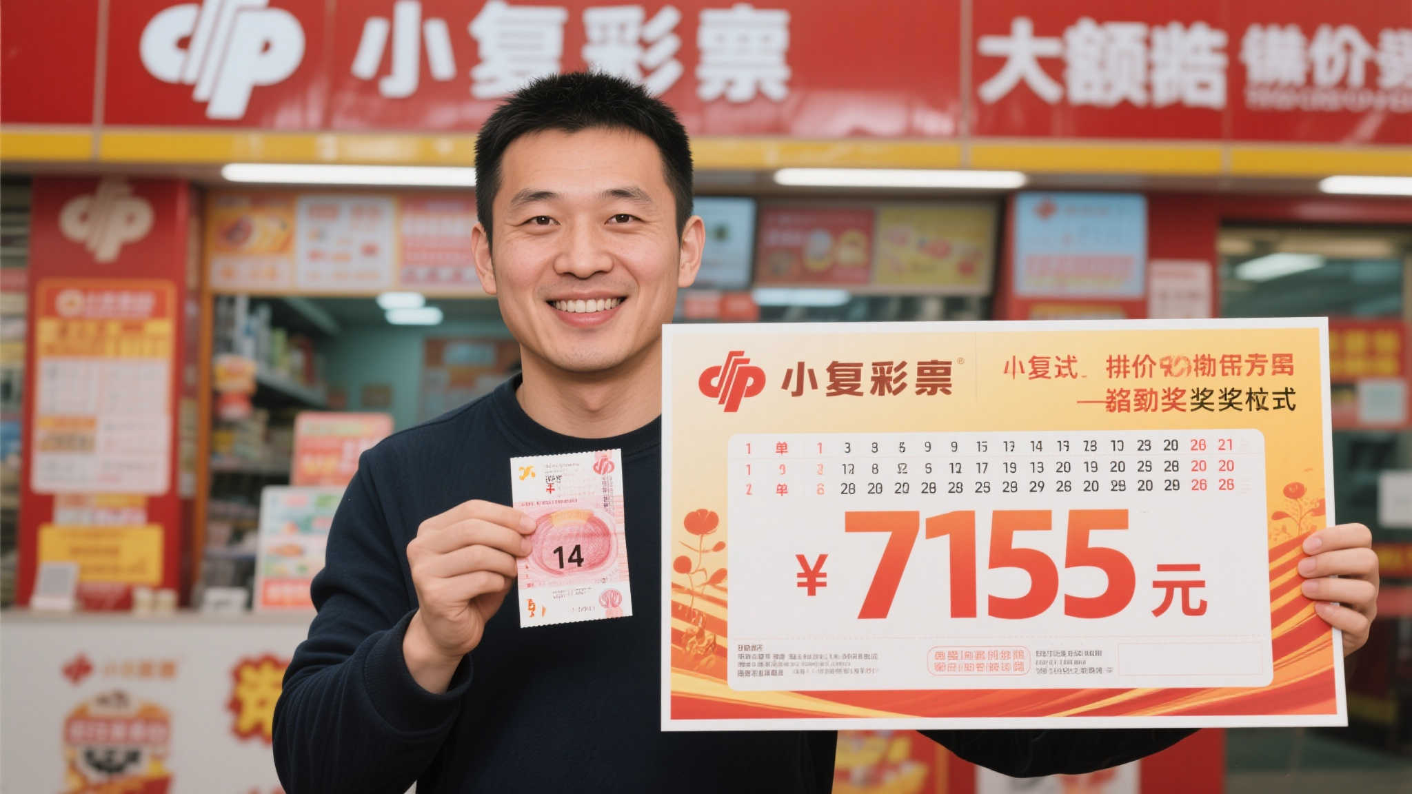 男子凭借小复式票揽双色球715万 父亲曾获500万大奖