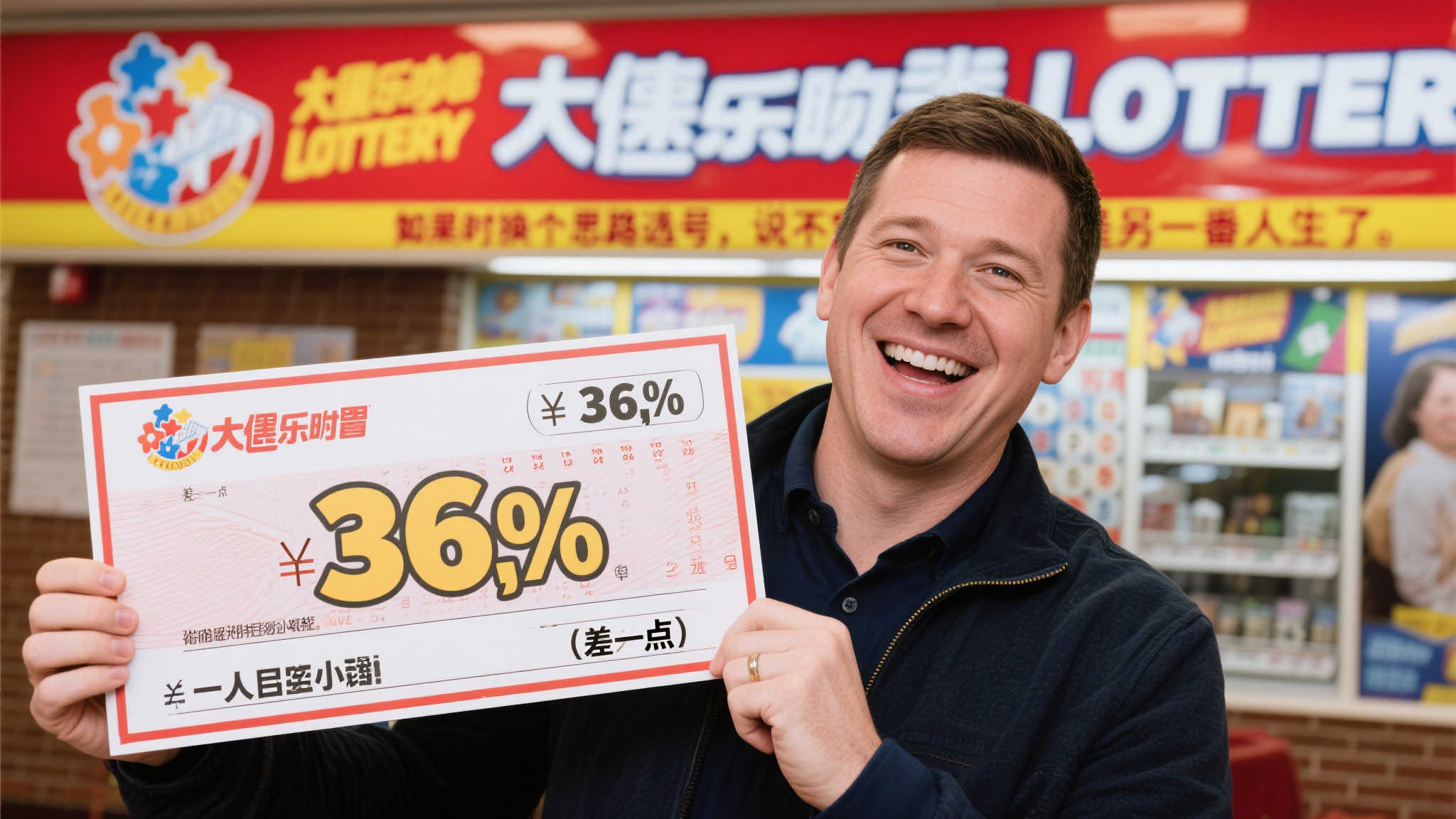 男子仅差一号与大乐透头奖擦肩而过,喜获36万心情复杂 男子仅差一号与大乐透头奖擦肩而过,喜获36万心情复杂