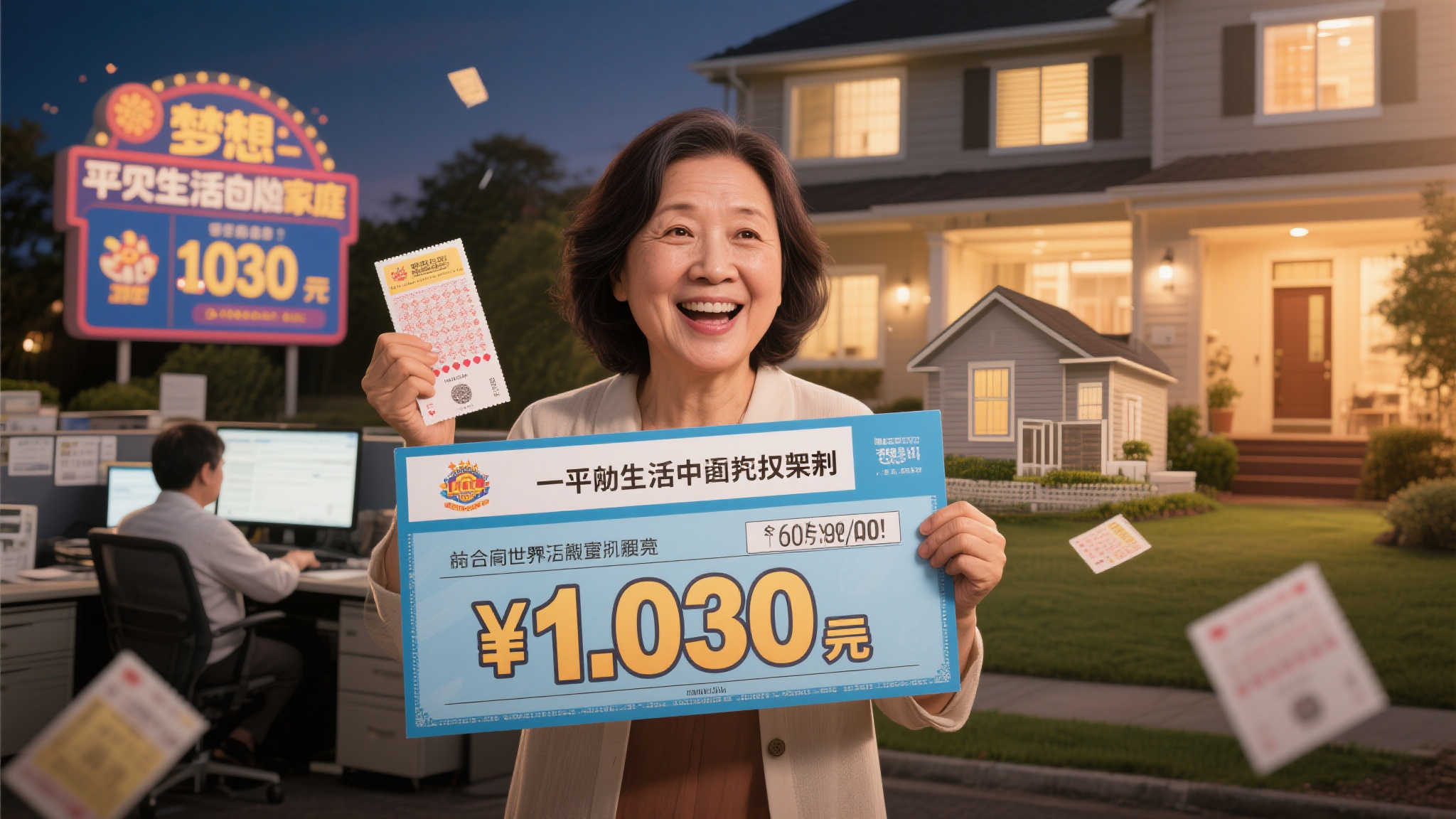 中年女子揽1.03亿大奖果断离职：圆梦置业新生活