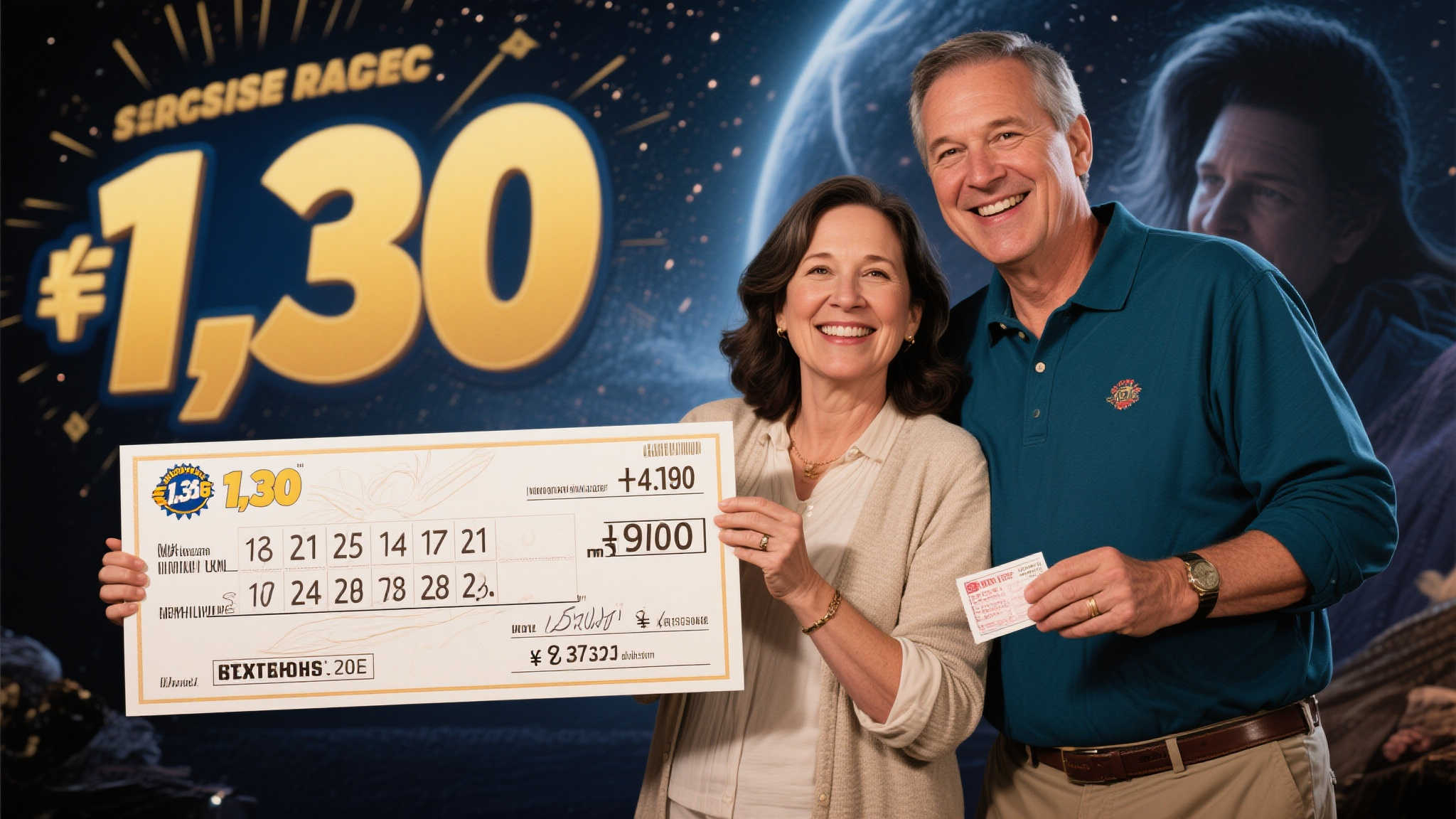 夫妻揽1.3亿大奖仍坚守岗位 透露多年前梦中得奖号