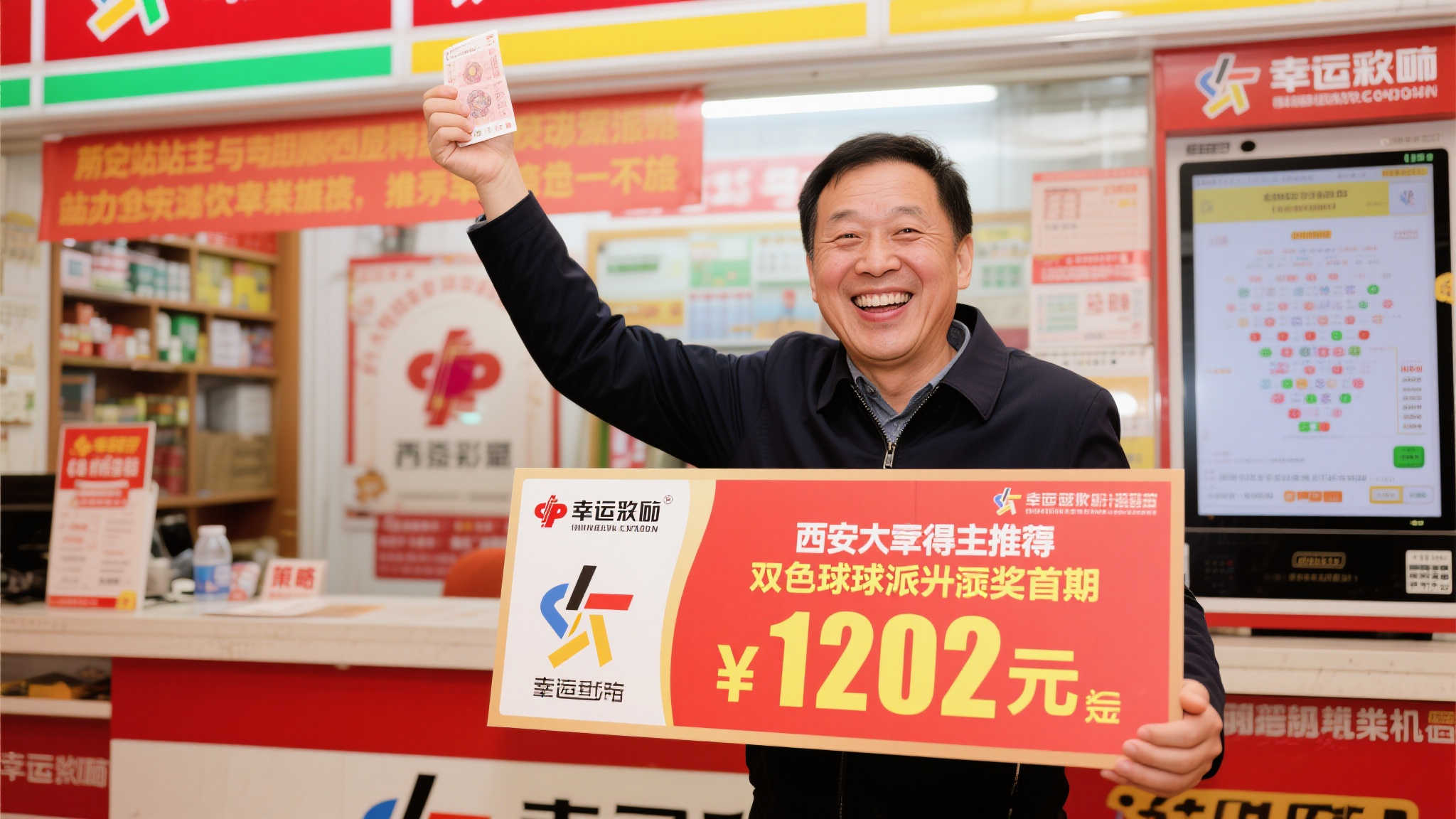 西安彩民喜中双色球派奖首期1202万，站主推荐与机选双助力！